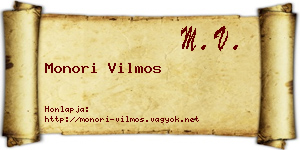 Monori Vilmos névjegykártya